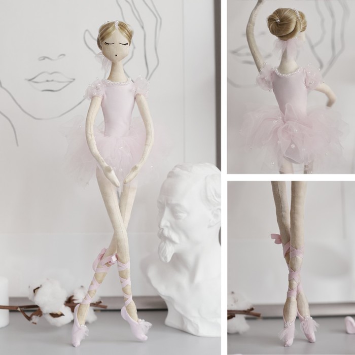 Интерьерная кукла балерина "Ариадна", набор для шитья 21*0,5*29,7 см