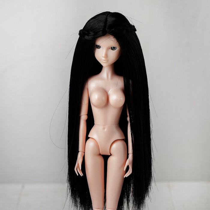 Волосы для кукол «Прямые с косичками» размер маленький, цвет 1