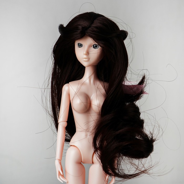 Волосы для кукол «Волнистые с хвостиком» размер маленький, цвет 4А