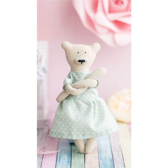 Мягкая игрушка «Домашний медведь Анастэйша», набор для шитья, 18*22*3.6 см