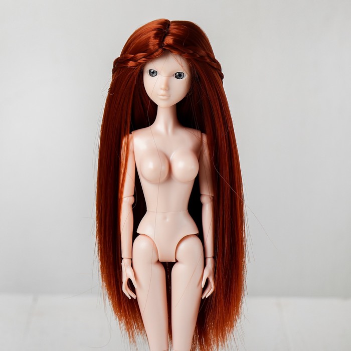Волосы для кукол «Прямые с косичками» размер маленький, цвет 13